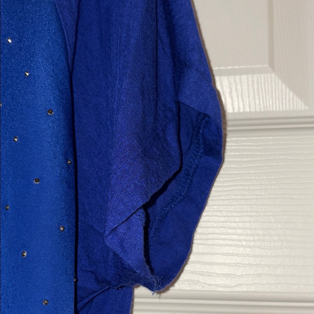 AGB Royal Blue Blouse with Sparkle Details - Picture 5 of 9